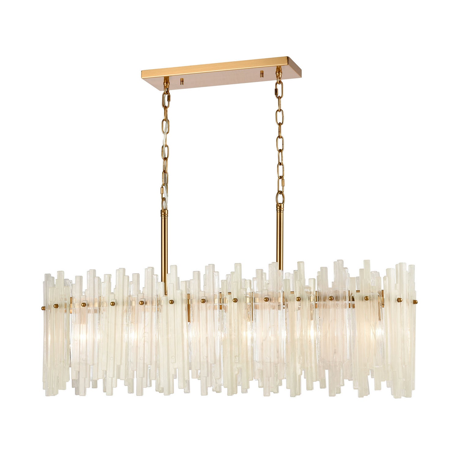 ELK Home - D4663 - Six Light Chandelier - Brinicle - Aged Brass