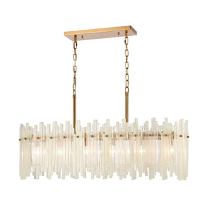 ELK Home - D4663 - Six Light Chandelier - Brinicle - Aged Brass