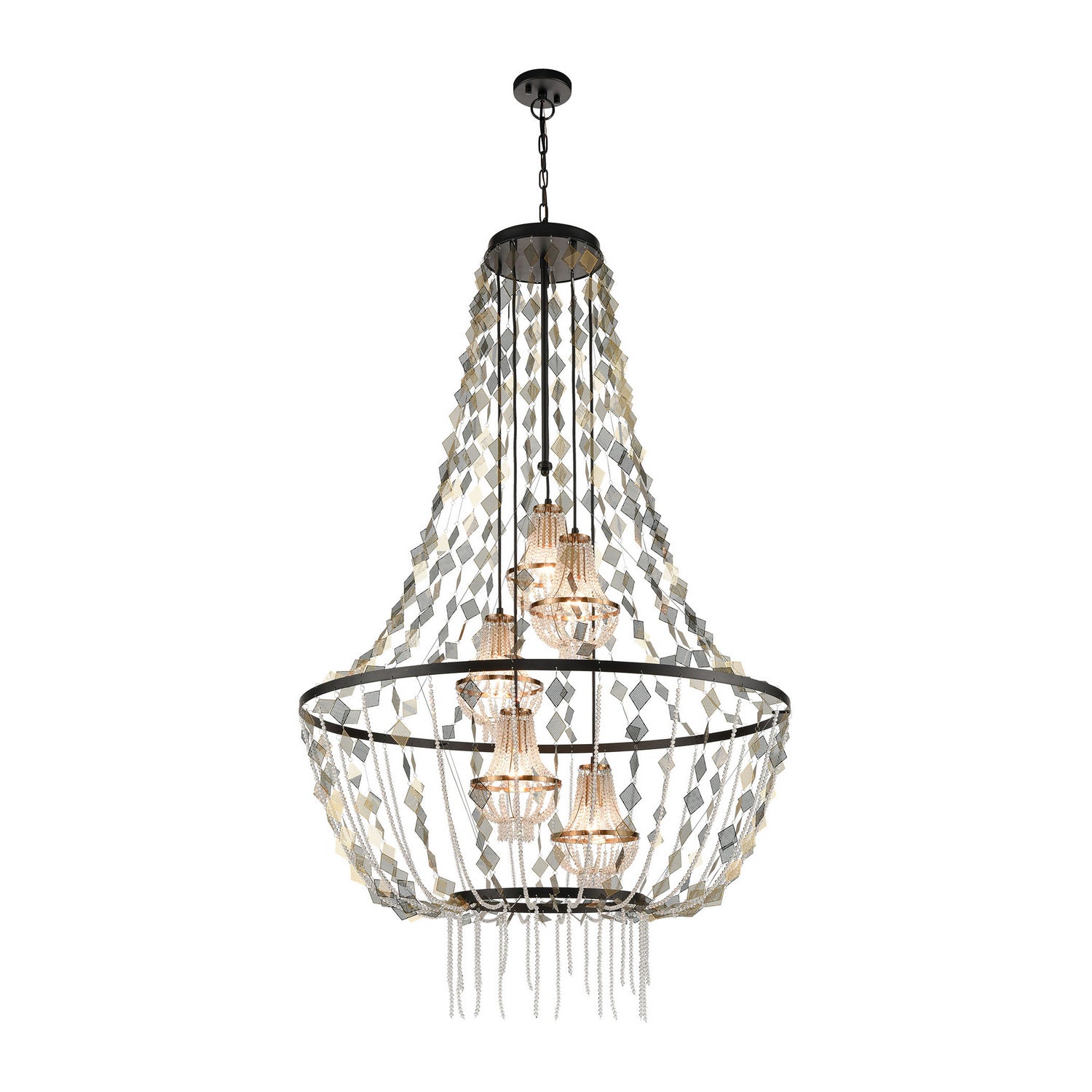 ELK Home - D4717 - Five Light Chandelier - Selene - Matte Black