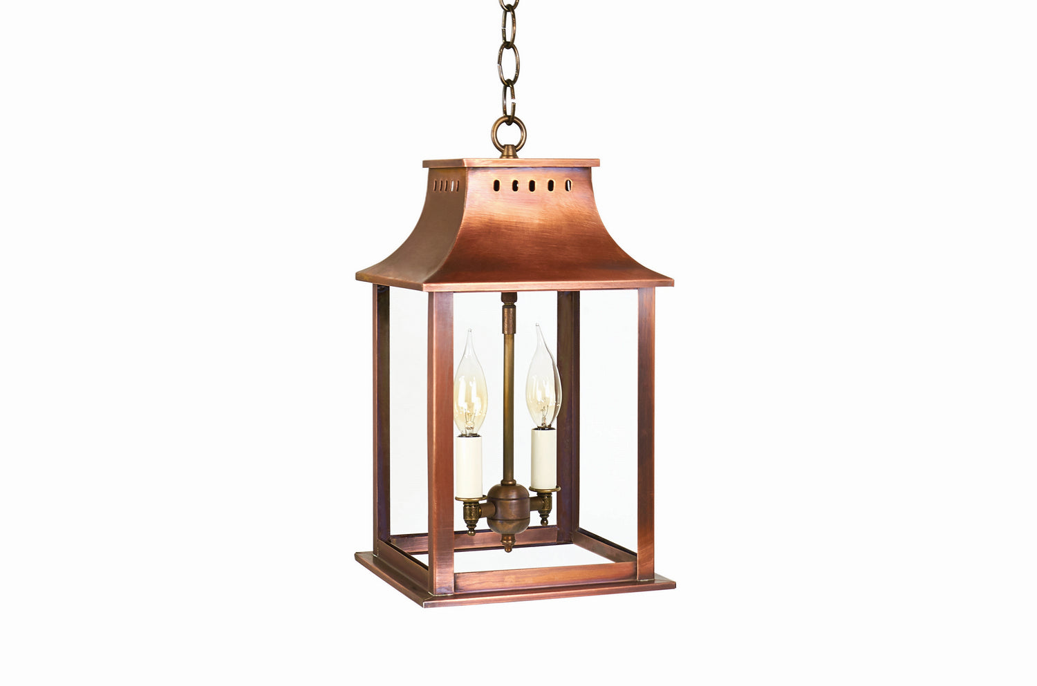 Northeast Lantern - 11312-AC-LT2-CLR - Two Light Hanging Lantern - Rockland - Antique Copper