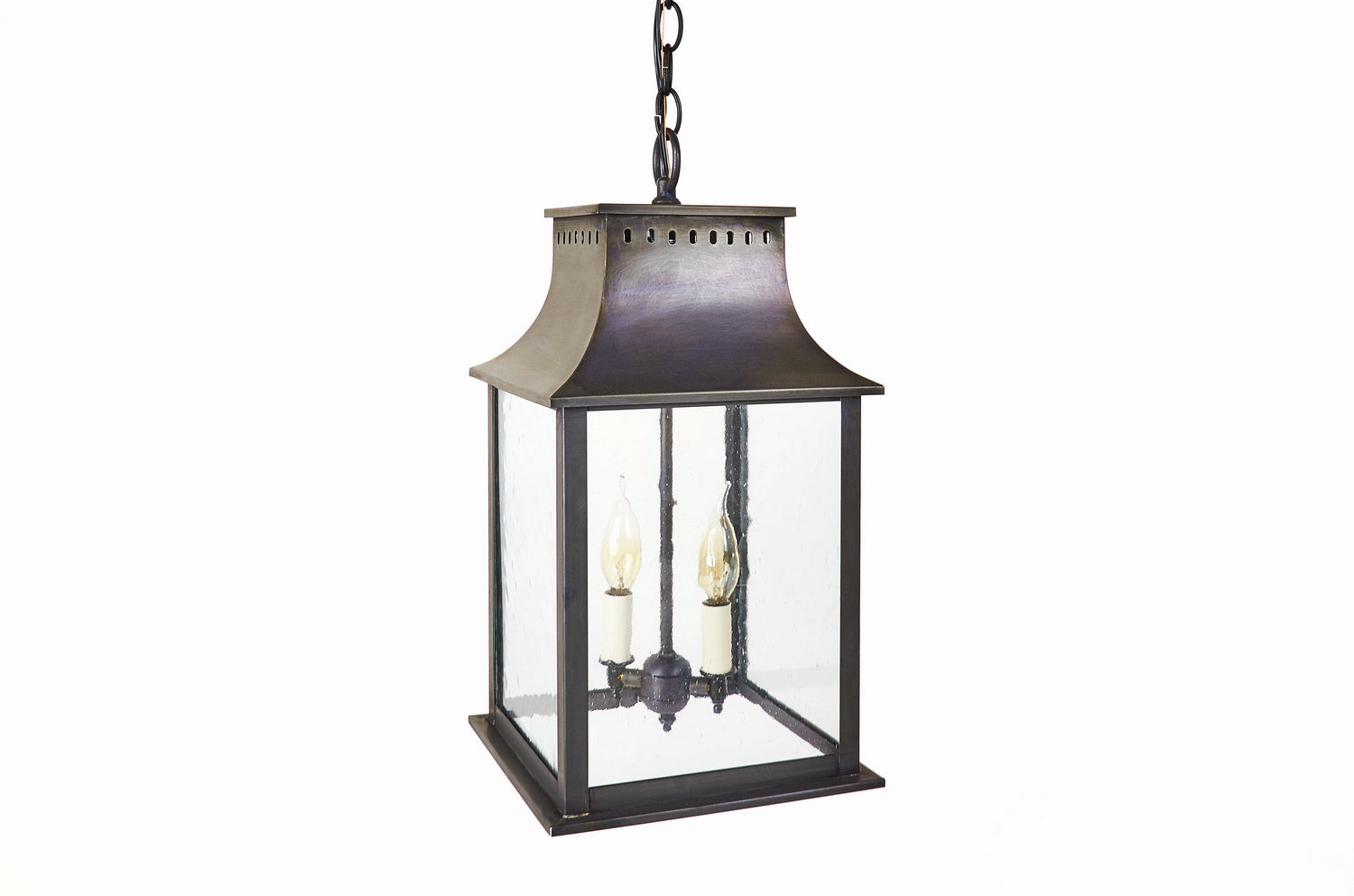 Northeast Lantern - 11322-DB-LT2-CSG - Two Light Hanging Lantern - Rockland - Dark Brass