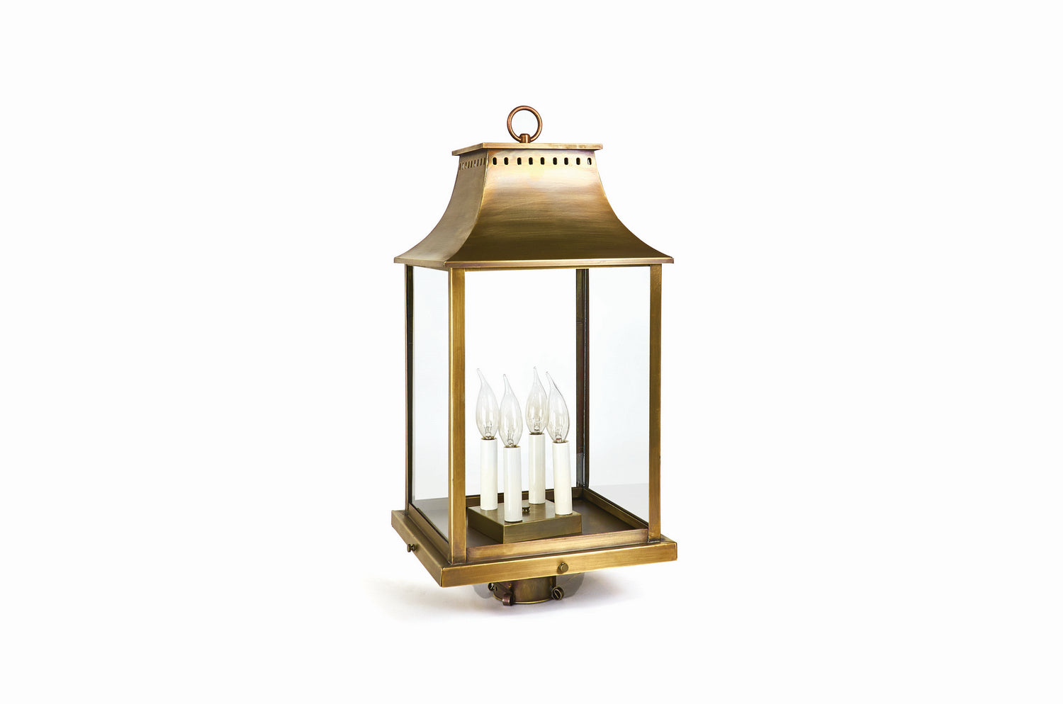 Northeast Lantern - 11333-AB-LT4-CLR - Four Light Post Mount - Rockland - Antique Brass