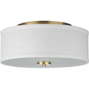 Progress Lighting - P350130-012 - Two Light Semi-Flush Mount - Inspire - Satin Brass