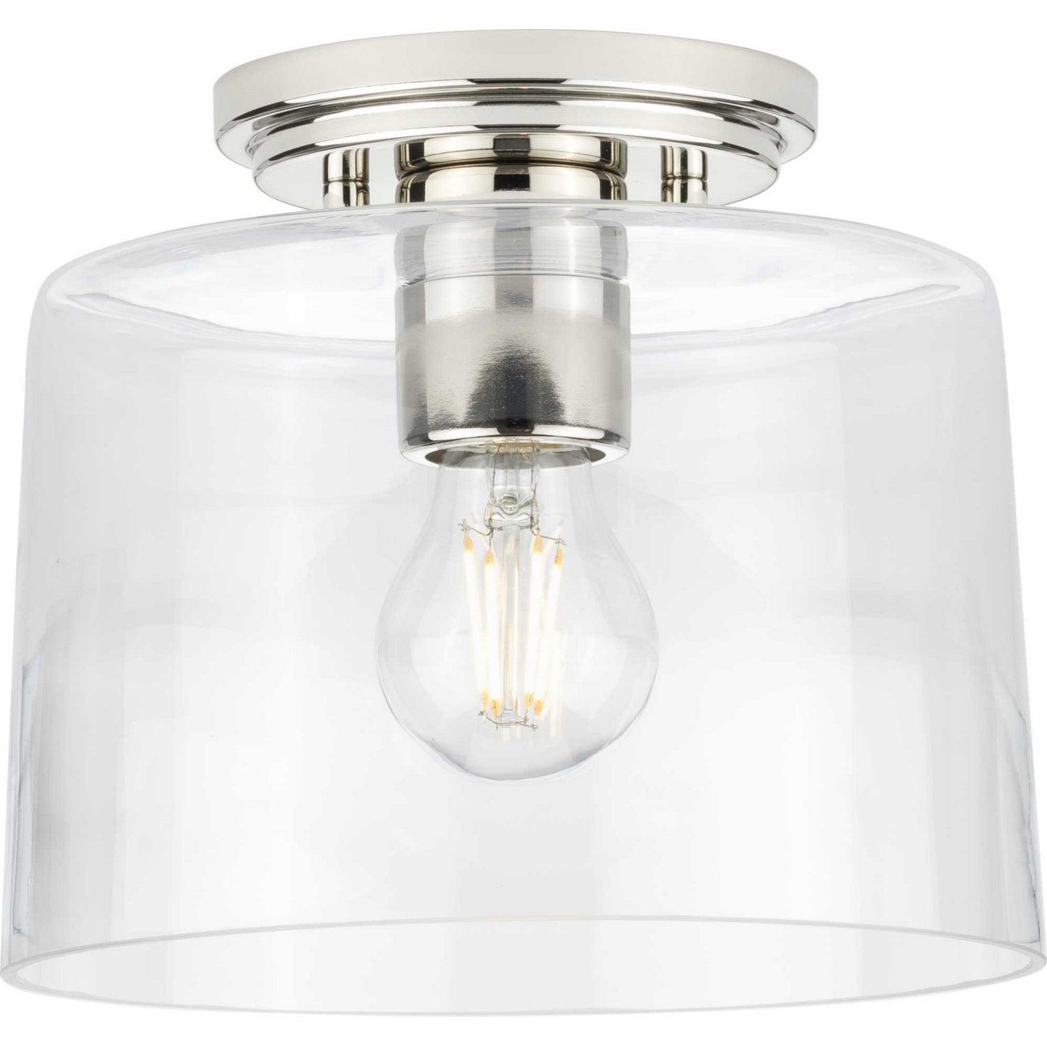 Progress Lighting - P350213-104 - One Light Flush Mount - Adley - Polished Nickel