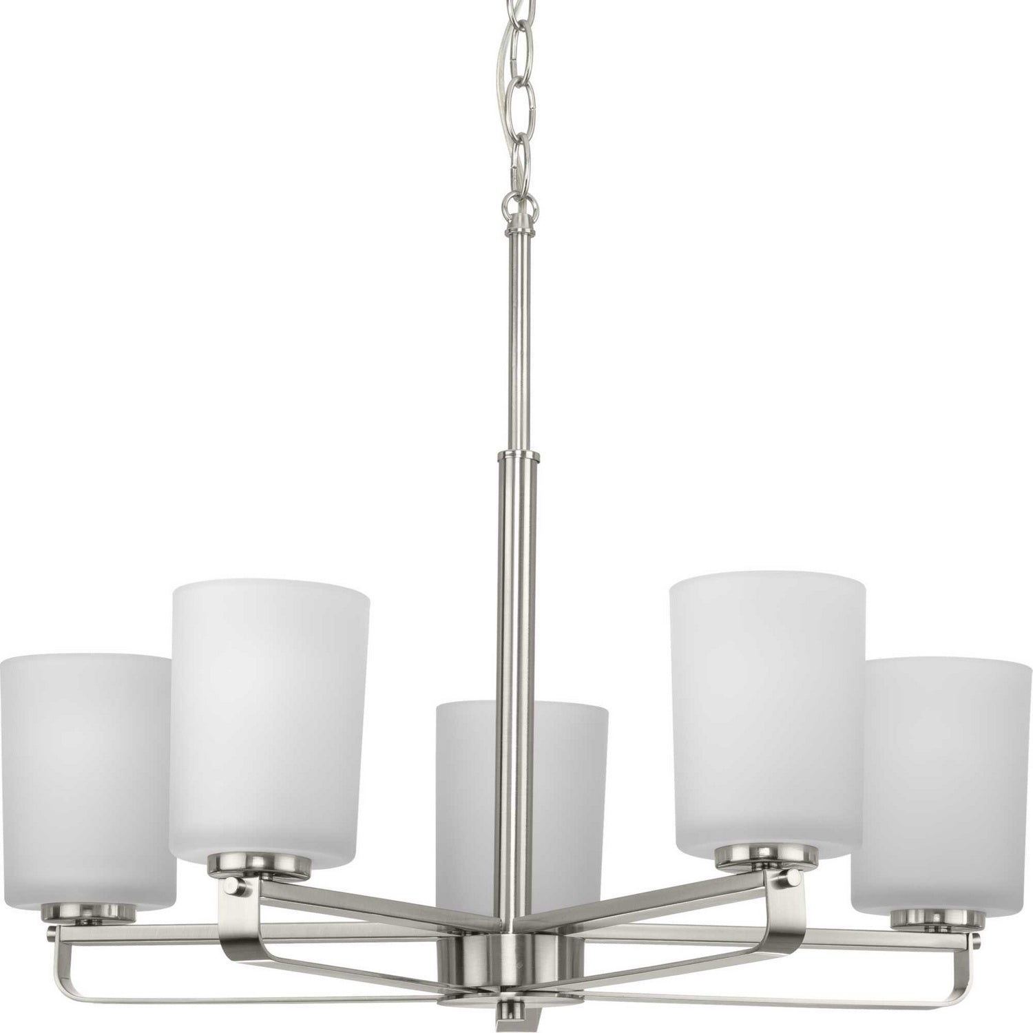 Progress Lighting - P400286-009 - Five Light Chandelier - League - Brushed Nickel