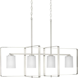 Progress Lighting - P400287-009 - Four Light Island Pendant - League - Brushed Nickel