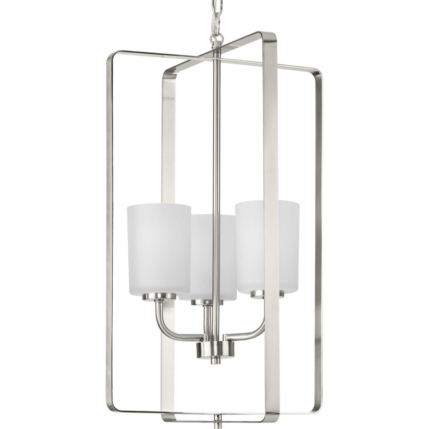 Progress Lighting - P500342-009 - Three Light Foyer Pendant - League - Brushed Nickel