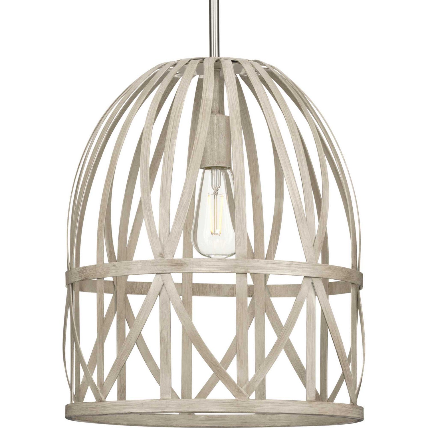 Progress Lighting - P500343-185 - One Light Pendant - Chastain - Bleached Oak (Painted)