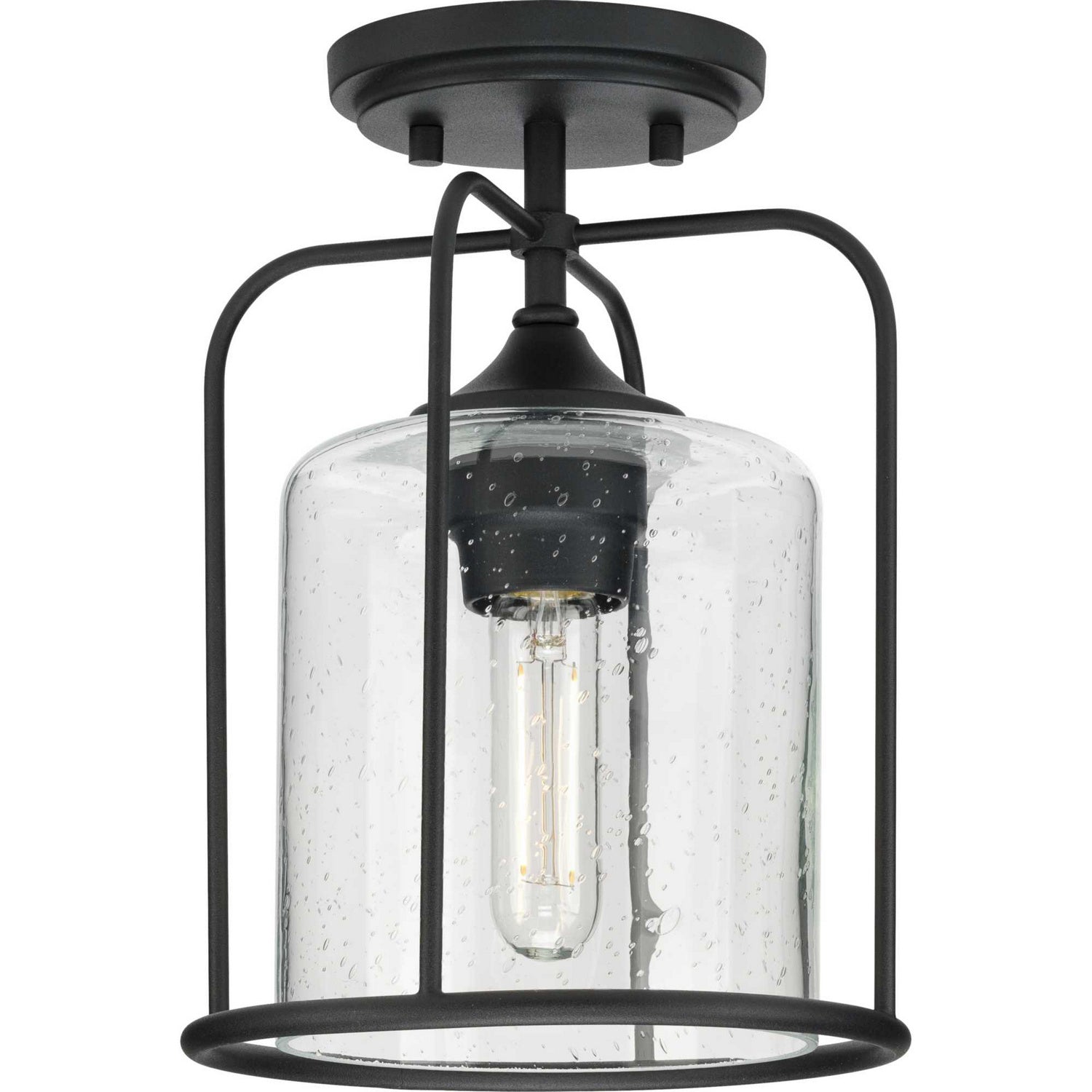 Progress Lighting - P550110-031 - One Light Outdoor Flushmount - Watch Hill - Black