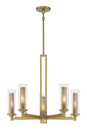 Minka-Lavery - 2185-695 - Five Light Chandelier - Emmerham - Soft Brass