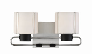 Minka-Lavery - 2462-691 - Two Light Bath - Waverly Plaza Bath - Brushed Nickel and Coal