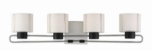 Minka-Lavery - 2464-691 - Four Light Bath - Waverly Plaza Bath - Brushed Nickel w/Coal