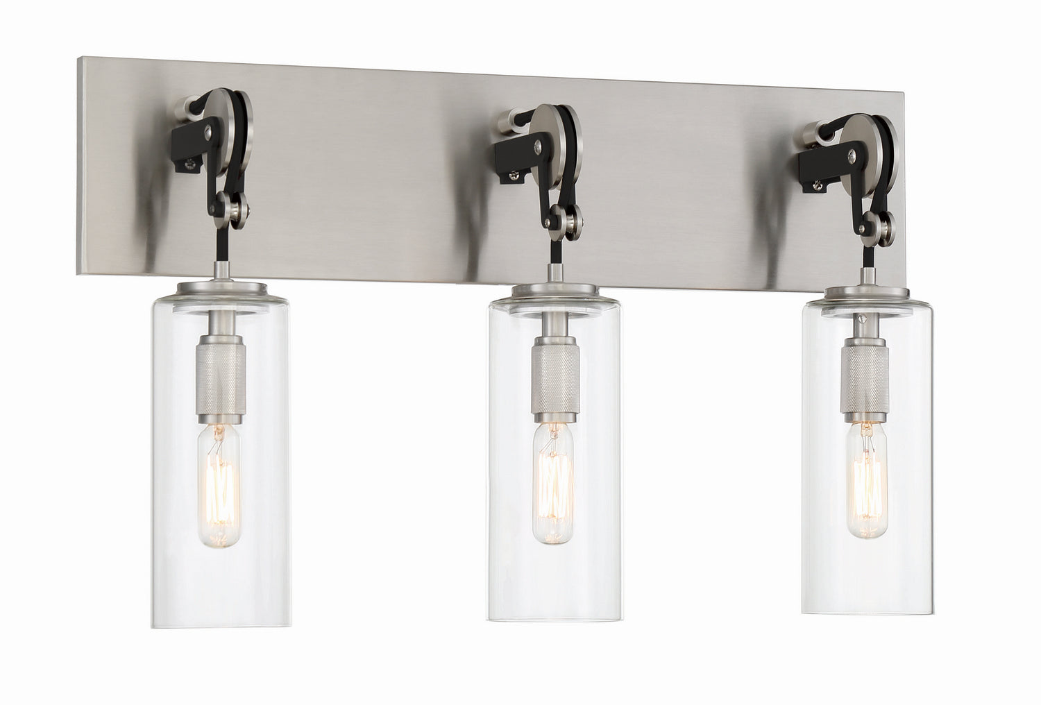 Minka-Lavery - 2893-691 - Three Light Bath - Pullman Junction - Coal w/Brushed Nickel