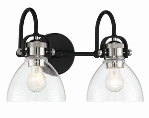 Minka-Lavery - 3362-572 - Two Light Bath - Monico - Coal And Polished Nickel