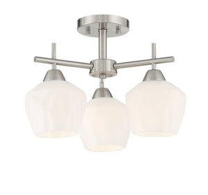 Minka-Lavery - 2172-84 - Three Light Semi Flush / Chandelier - Camrin - Coal