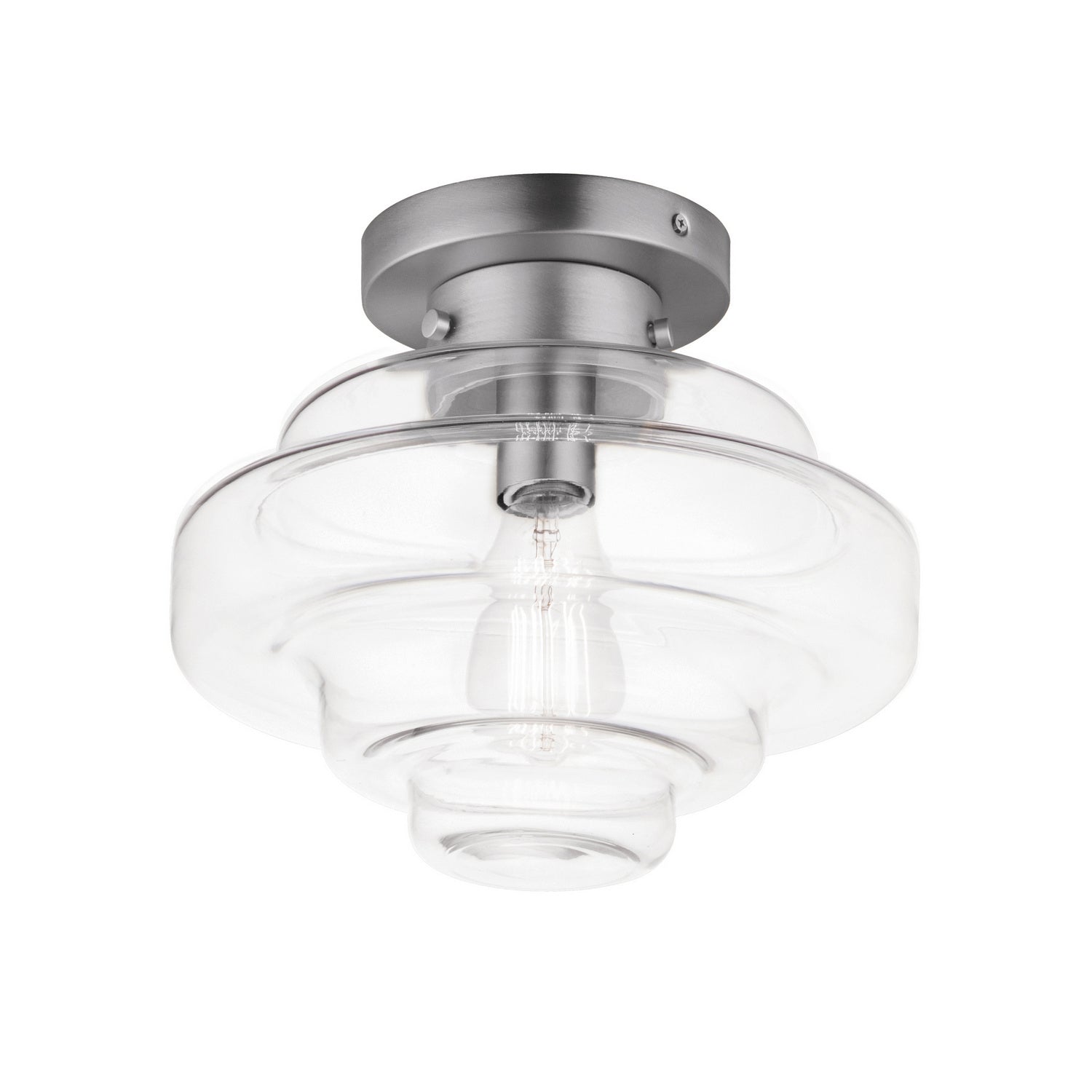 Maxim - 11120CLSN - One Light Flush Mount - Harbor - Satin Nickel