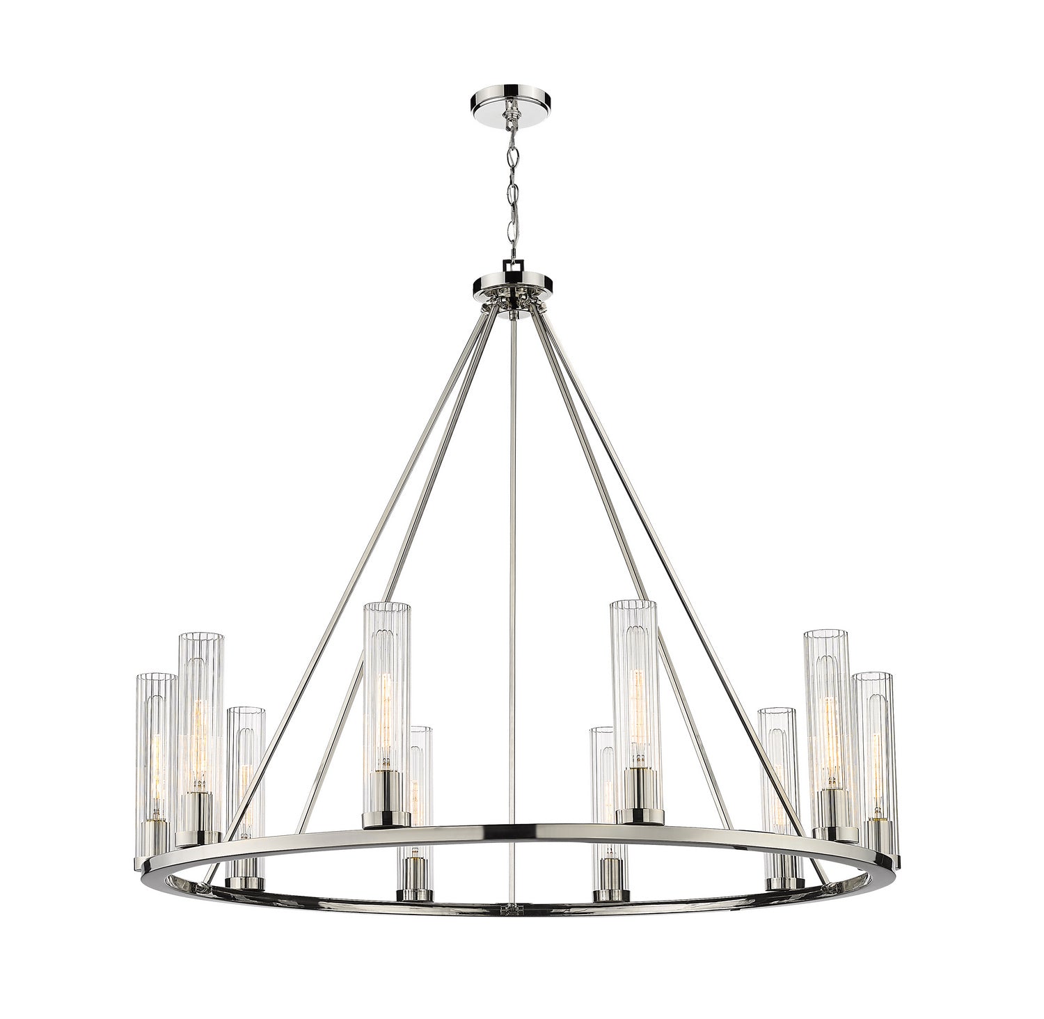 Z-Lite - 3031-10PN - Ten Light Chandelier - Beau - Polished Nickel