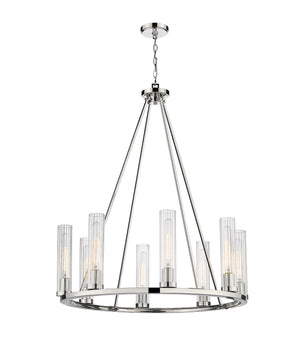 Z-Lite - 3031-8PN - Eight Light Chandelier - Beau - Polished Nickel