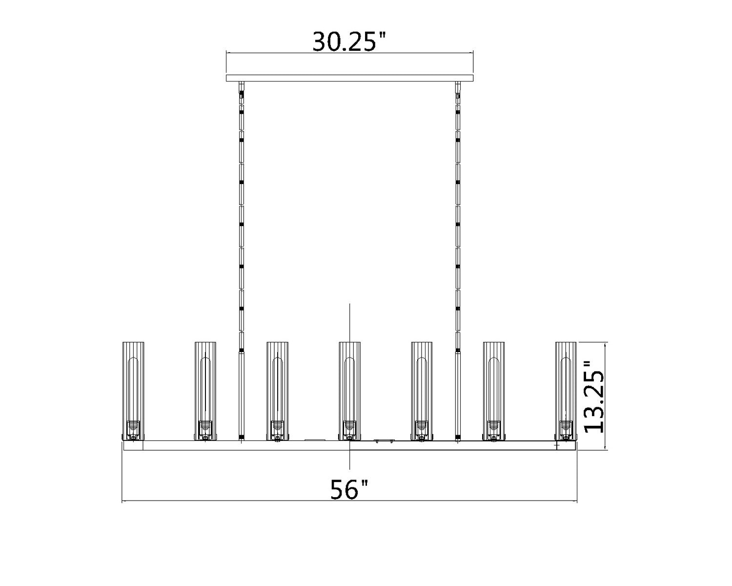 Z-Lite - 3031-9L-PN - Nine Light Linear Chandelier - Beau - Polished Nickel