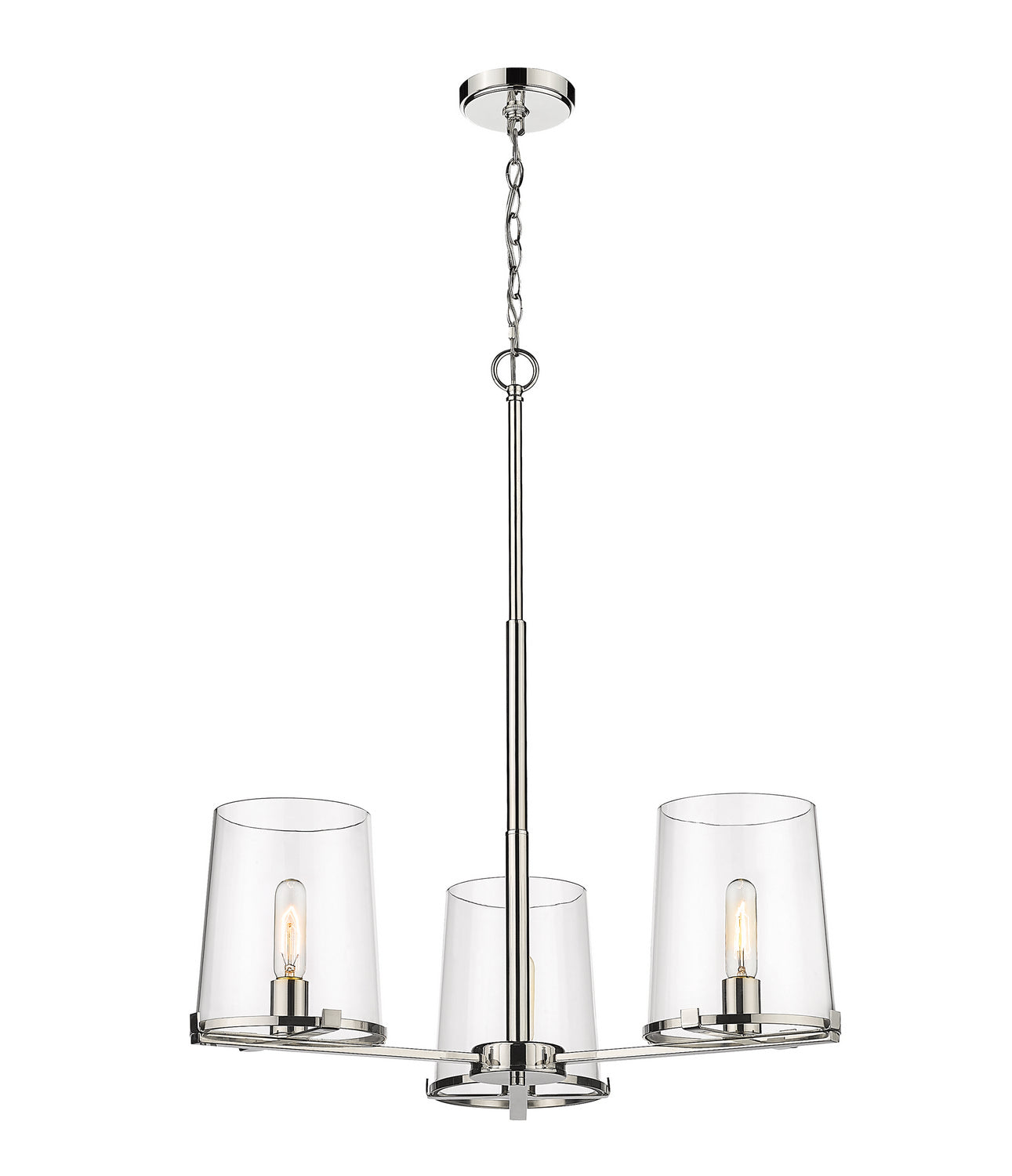 Z-Lite - 3032-3PN - Three Light Chandelier - Callista - Polished Nickel