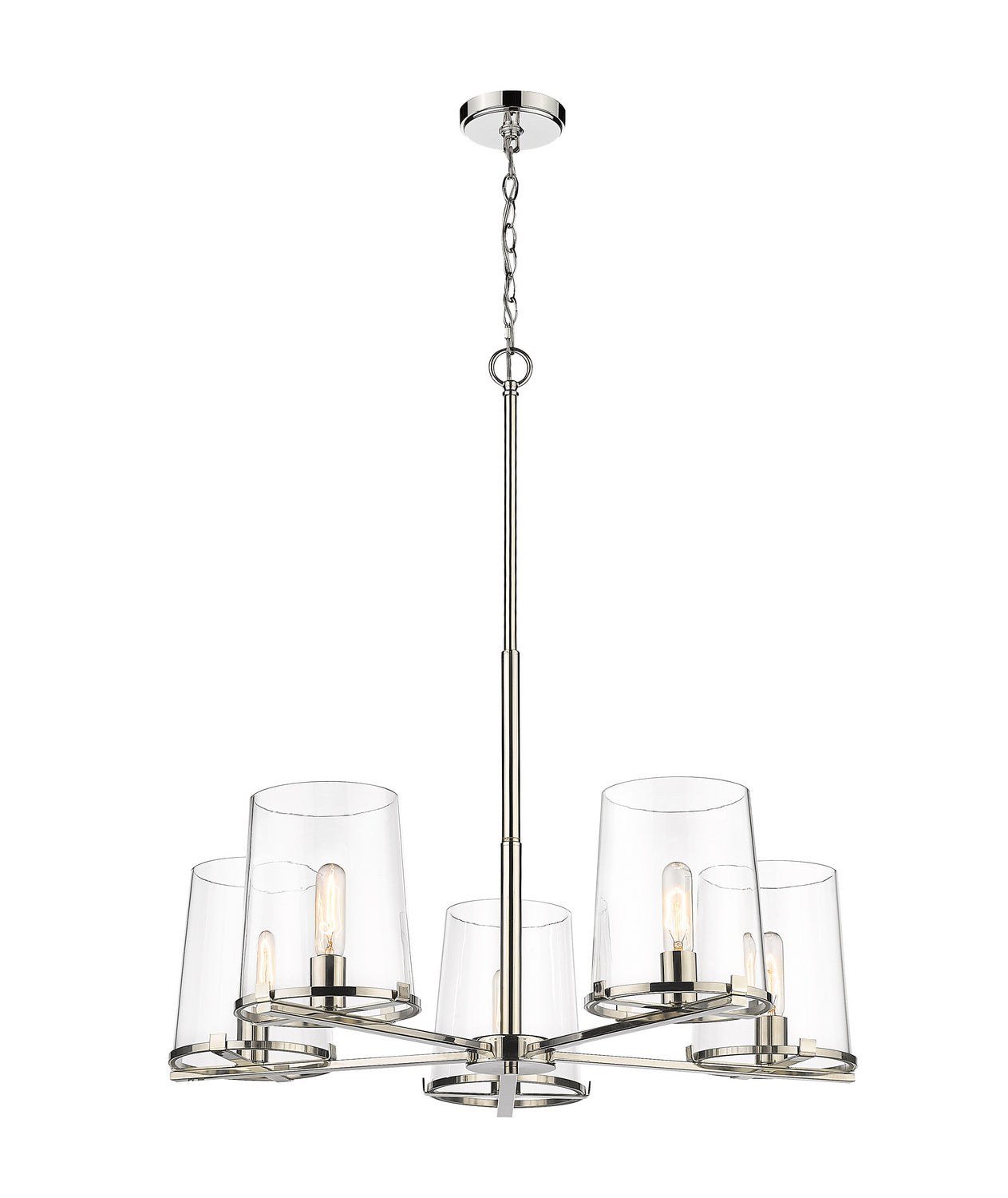 Z-Lite - 3032-5PN - Five Light Chandelier - Callista - Polished Nickel