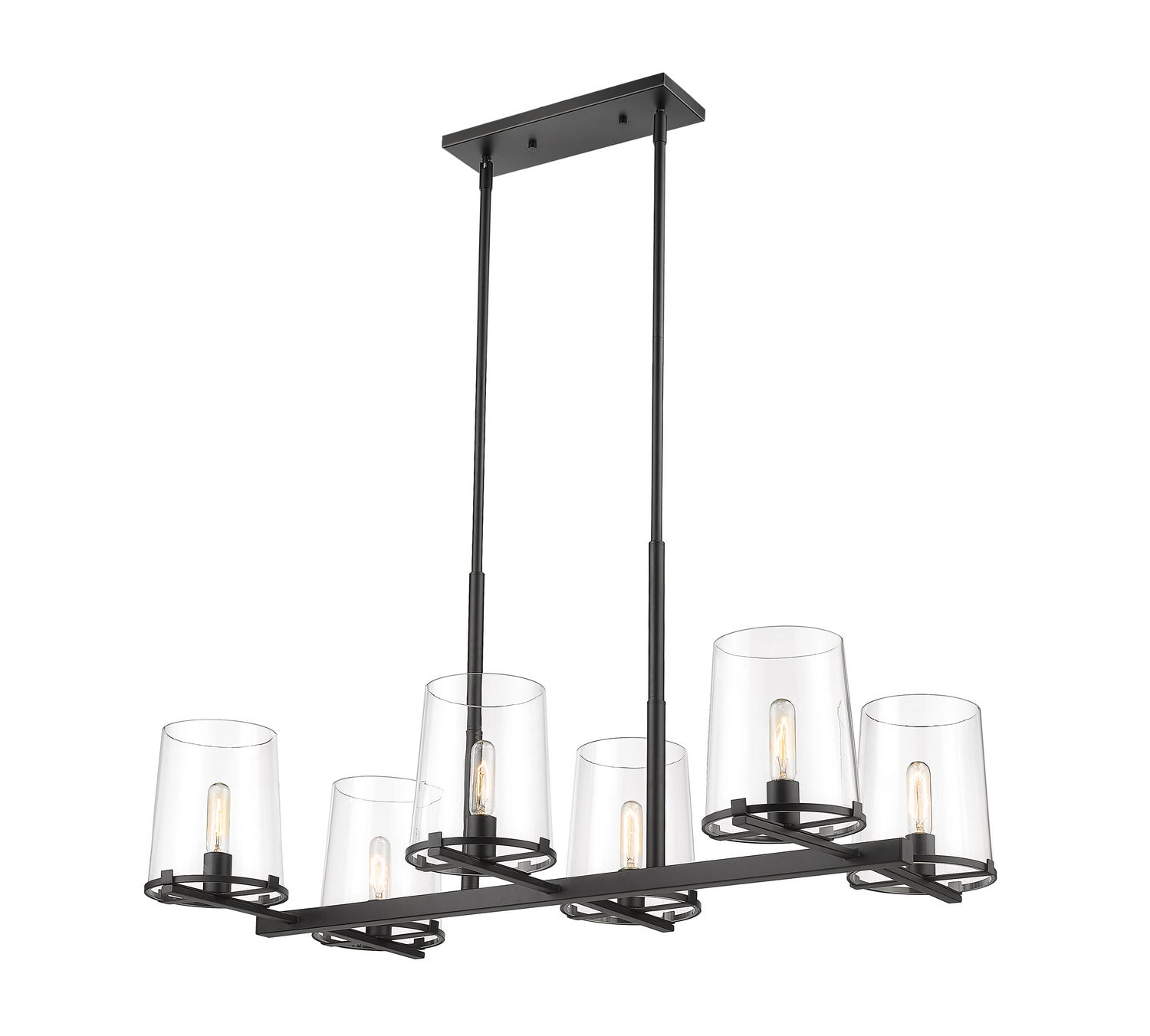 Z-Lite - 3032-6L-MB - Six Light Linear Chandelier - Callista - Matte Black