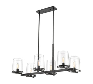 Z-Lite - 3032-6L-MB - Six Light Linear Chandelier - Callista - Matte Black