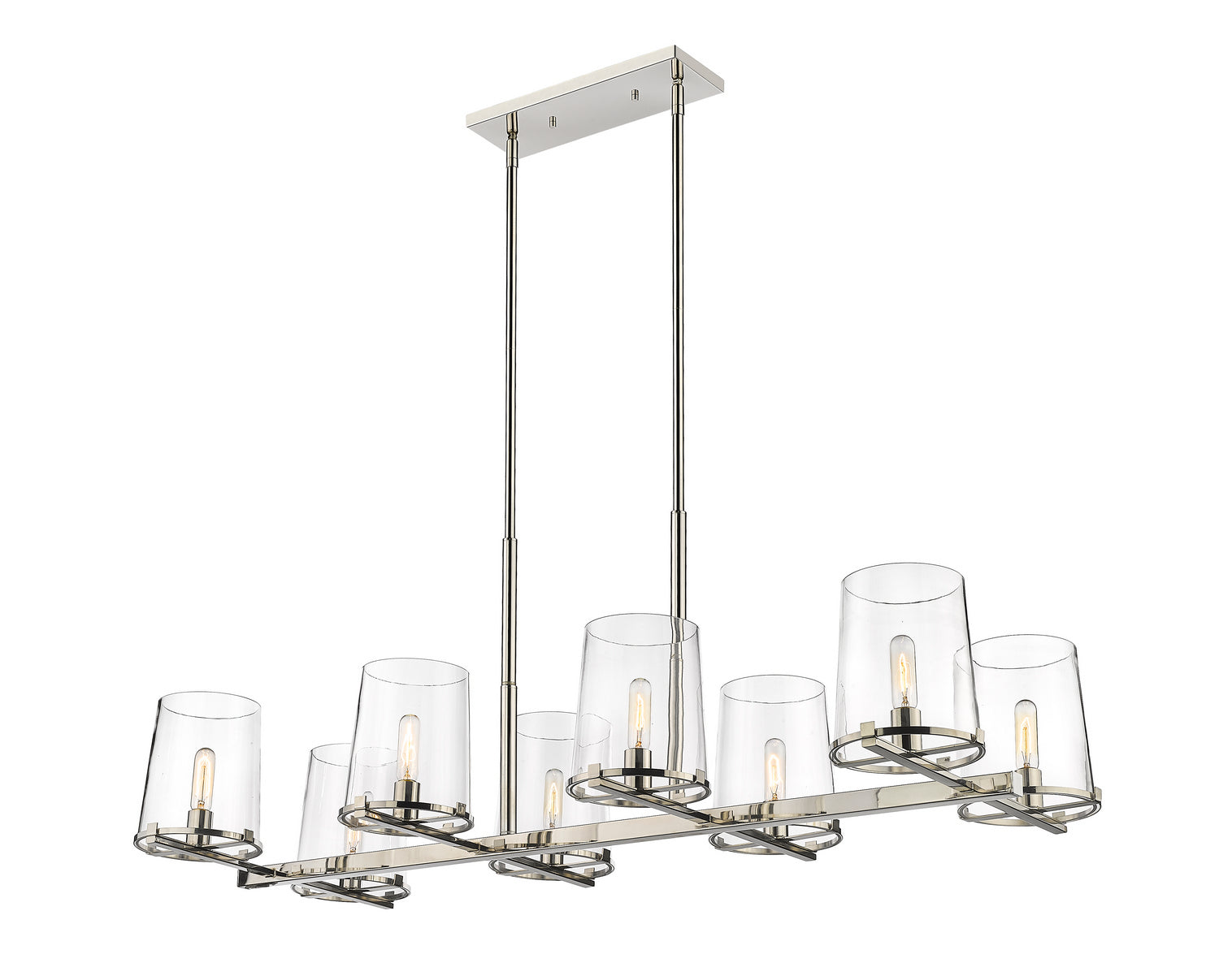 Z-Lite - 3032-8L-PN - Eight Light Linear Chandelier - Callista - Polished Nickel