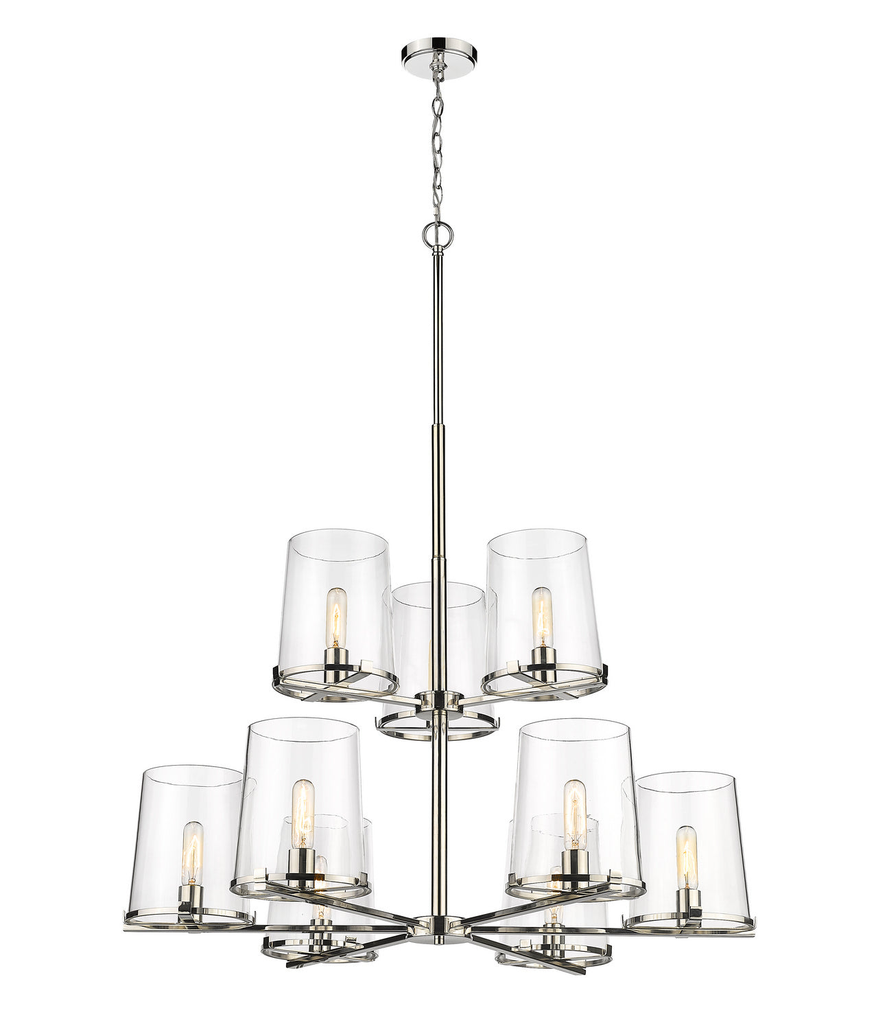 Z-Lite - 3032-9PN - Nine Light Chandelier - Callista - Polished Nickel