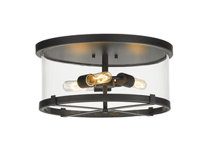 Z-Lite - 3032F-MB - Three Light Flush Mount - Callista - Matte Black