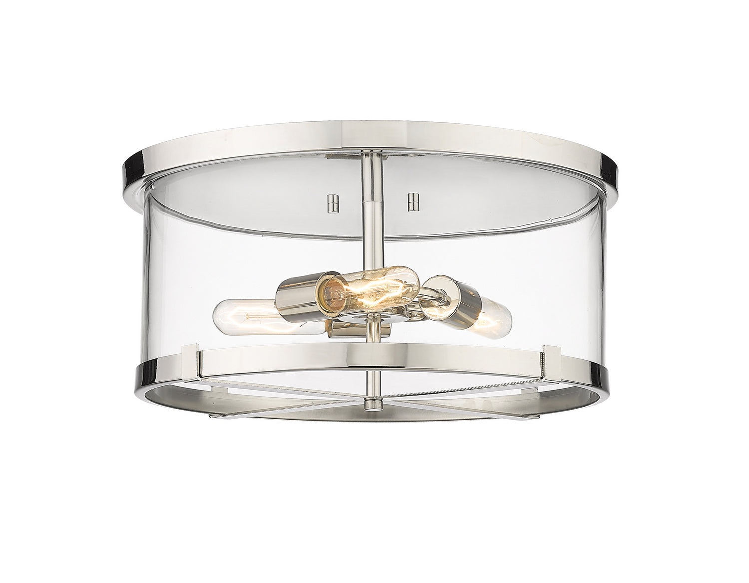 Z-Lite - 3032F-PN - Three Light Flush Mount - Callista - Polished Nickel