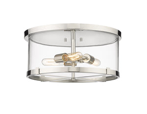 Z-Lite - 3032F-PN - Three Light Flush Mount - Callista - Polished Nickel