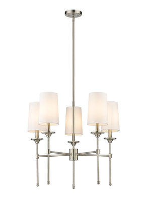 Z-Lite - 3033-5BN - Five Light Chandelier - Emily - Brushed Nickel