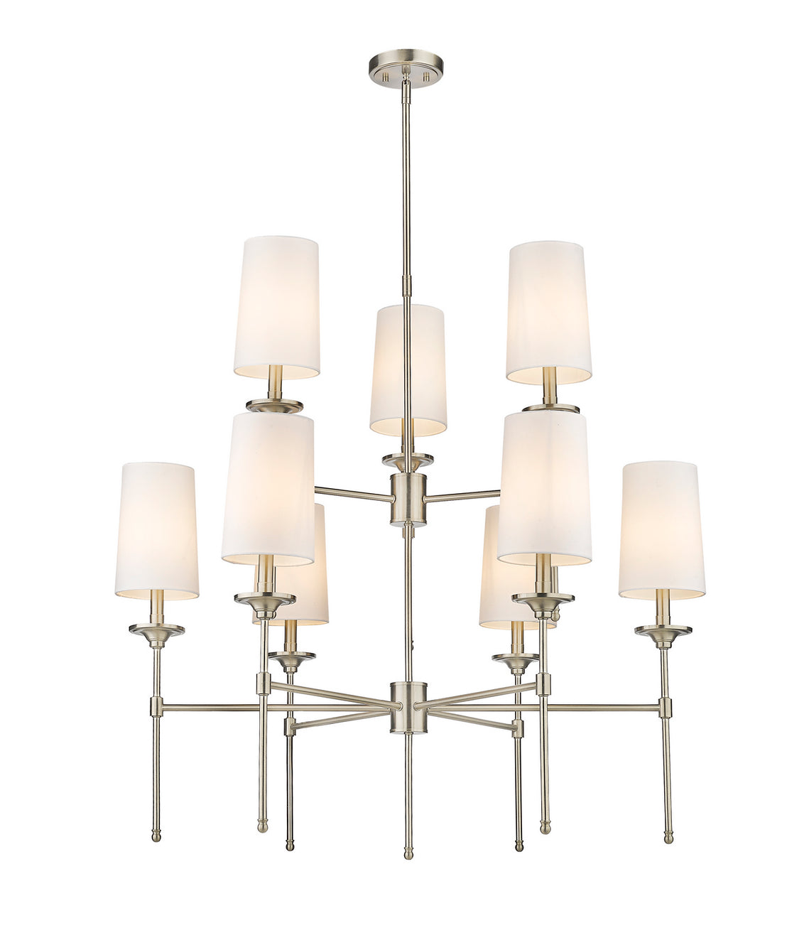 Z-Lite - 3033-9BN - Nine Light Chandelier - Emily - Brushed Nickel