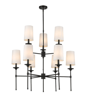 Z-Lite - 3033-9MB - Nine Light Chandelier - Emily - Matte Black