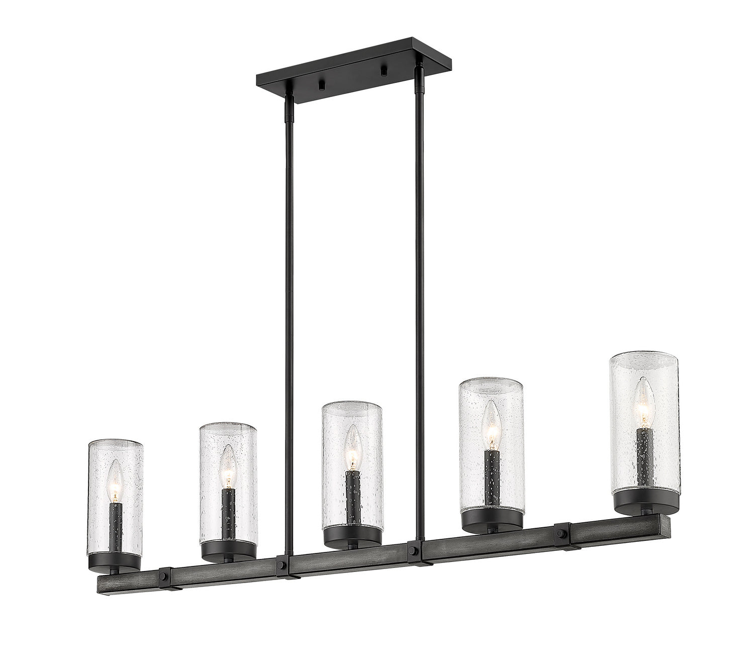 Z-Lite - 589-5L-ABB - Five Light Outdoor Linear Chandelier - Marlow - Ashen Barnboard