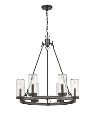 Z-Lite - 589-6ABB - Six Light Outdoor Chandelier - Marlow - Ashen Barnboard