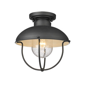 Z-Lite - 590F-BK - One Light Outdoor Flush Mount - Ansel - Black