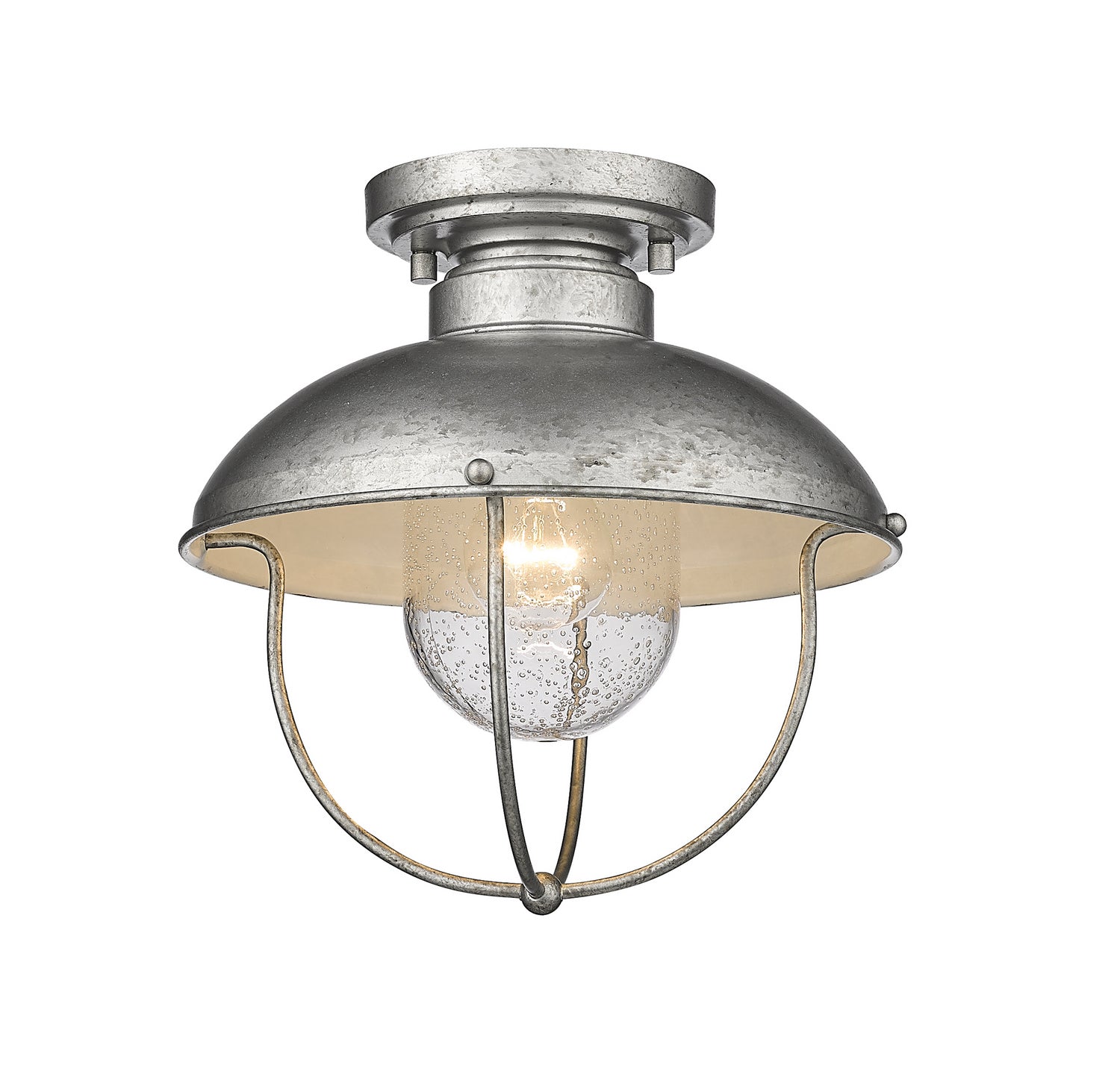 Z-Lite - 590F-GV - One Light Outdoor Flush Mount - Ansel - Galvanized