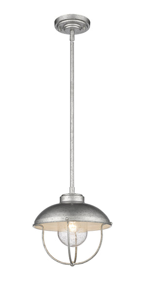 Z-Lite - 590P-GV - One Light Outdoor Pendant - Ansel - Galvanized