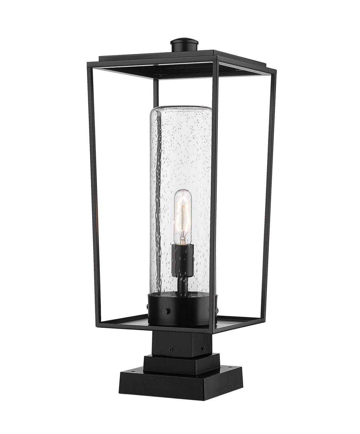 Z-Lite - 594PHBS-SQPM-BK - One Light Outdoor Pier Mounted Fixture - Sheridan - Black
