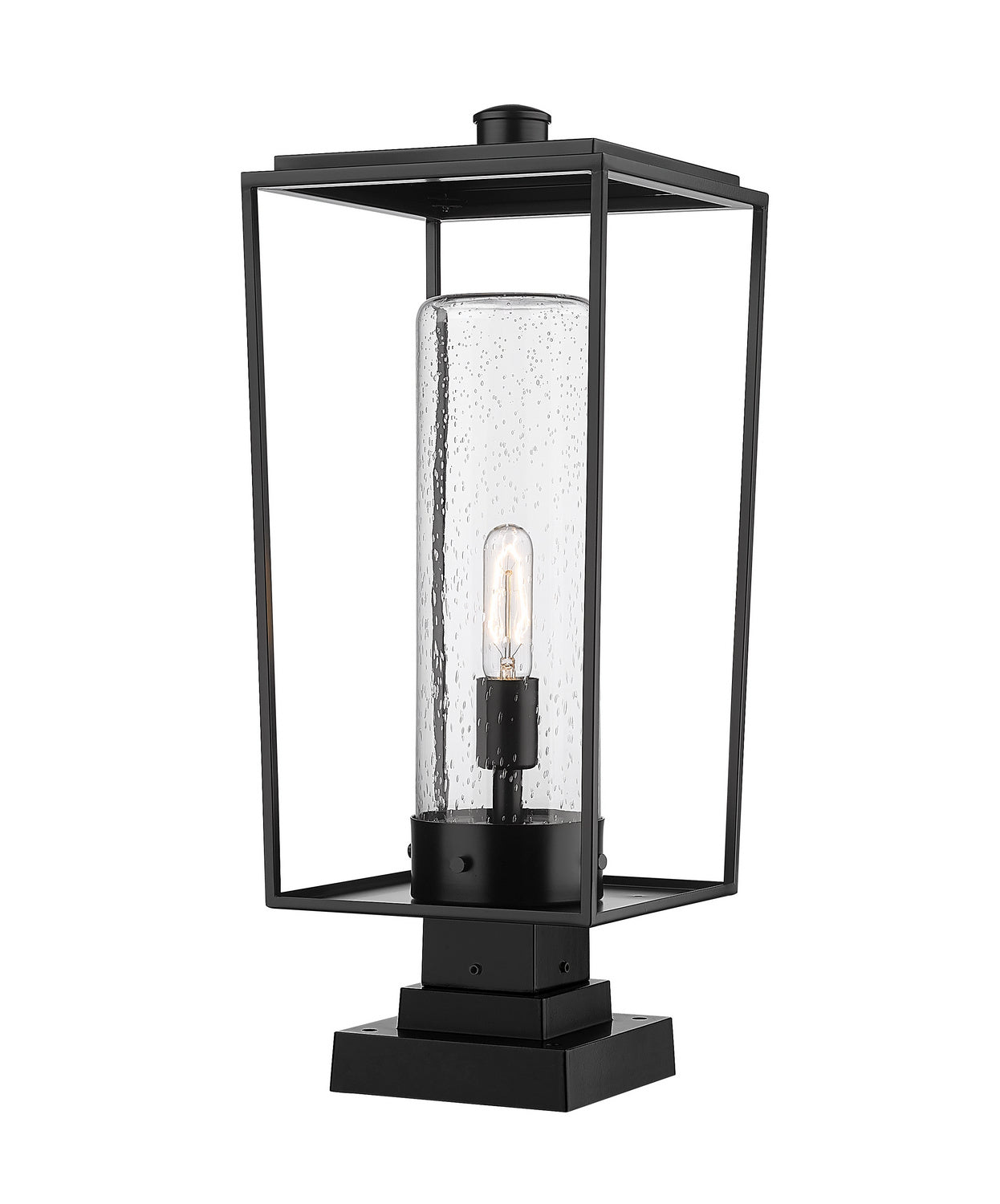Z-Lite - 594PHBS-SQPM-BK - One Light Outdoor Pier Mounted Fixture - Sheridan - Black