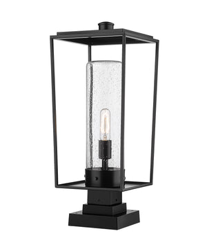 Z-Lite - 594PHBS-SQPM-BK - One Light Outdoor Pier Mounted Fixture - Sheridan - Black