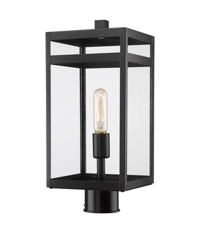 Z-Lite - 596PHMR-BK - One Light Outdoor Post Mount Fixture - Nuri - Black