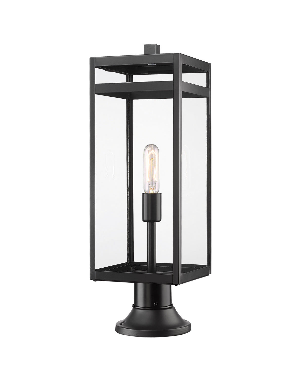 Z-Lite - 596PHBR-553PM-BK - One Light Outdoor Pier Mounted Fixture - Nuri - Black