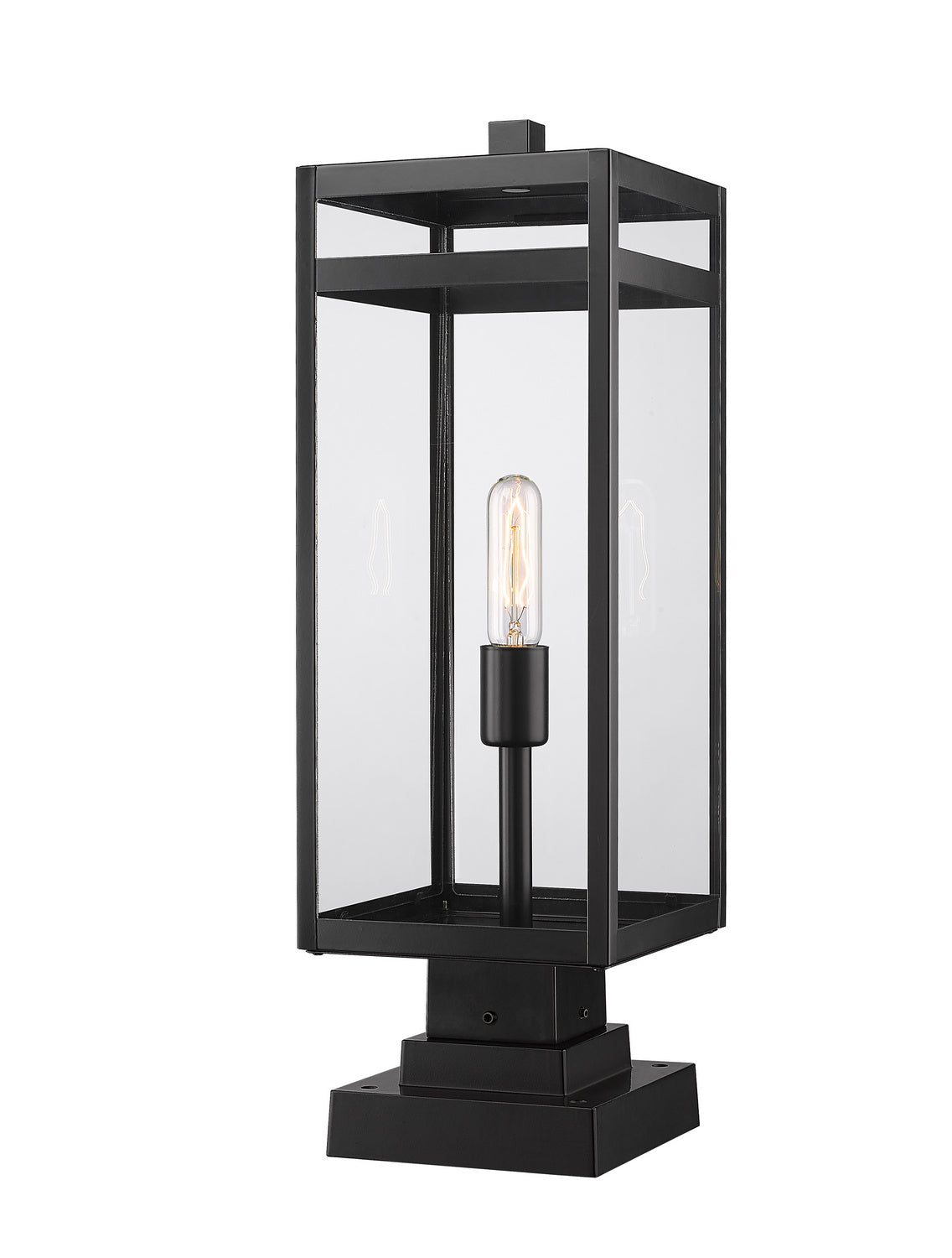 Z-Lite - 596PHBS-SQPM-BK - One Light Outdoor Pier Mounted Fixture - Nuri - Black