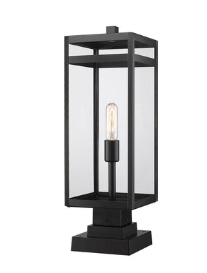 Z-Lite - 596PHBS-SQPM-BK - One Light Outdoor Pier Mounted Fixture - Nuri - Black
