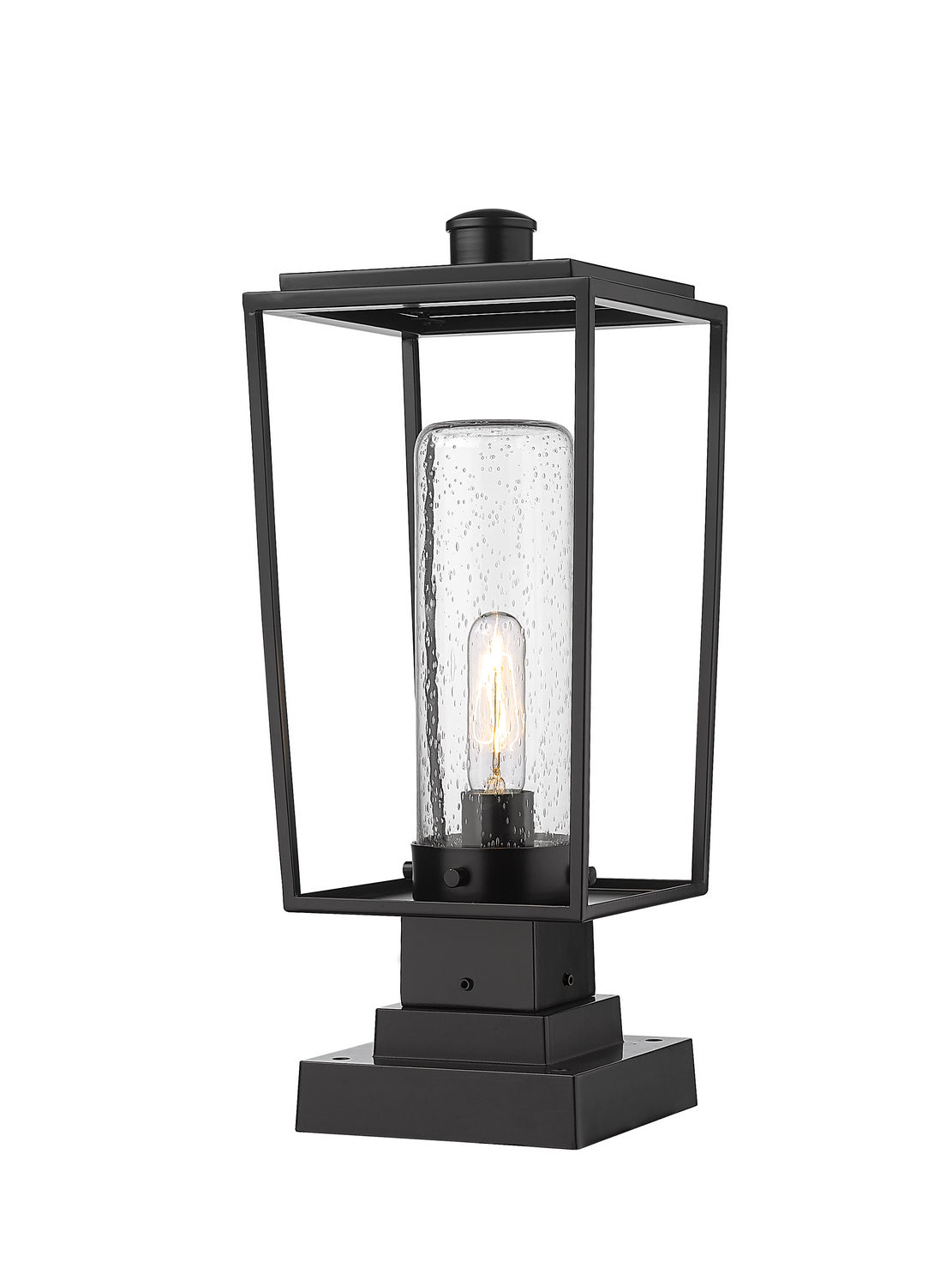 Z-Lite - 594PHMS-SQPM-BK - One Light Outdoor Pier Mount - Sheridan - Black