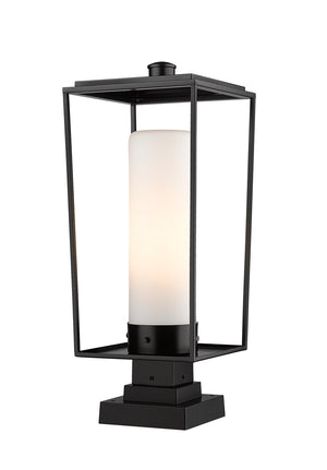 Z-Lite - 595PHBS-SQPM-BK - One Light Outdoor Pier Mounted Fixture - Sheridan - Black