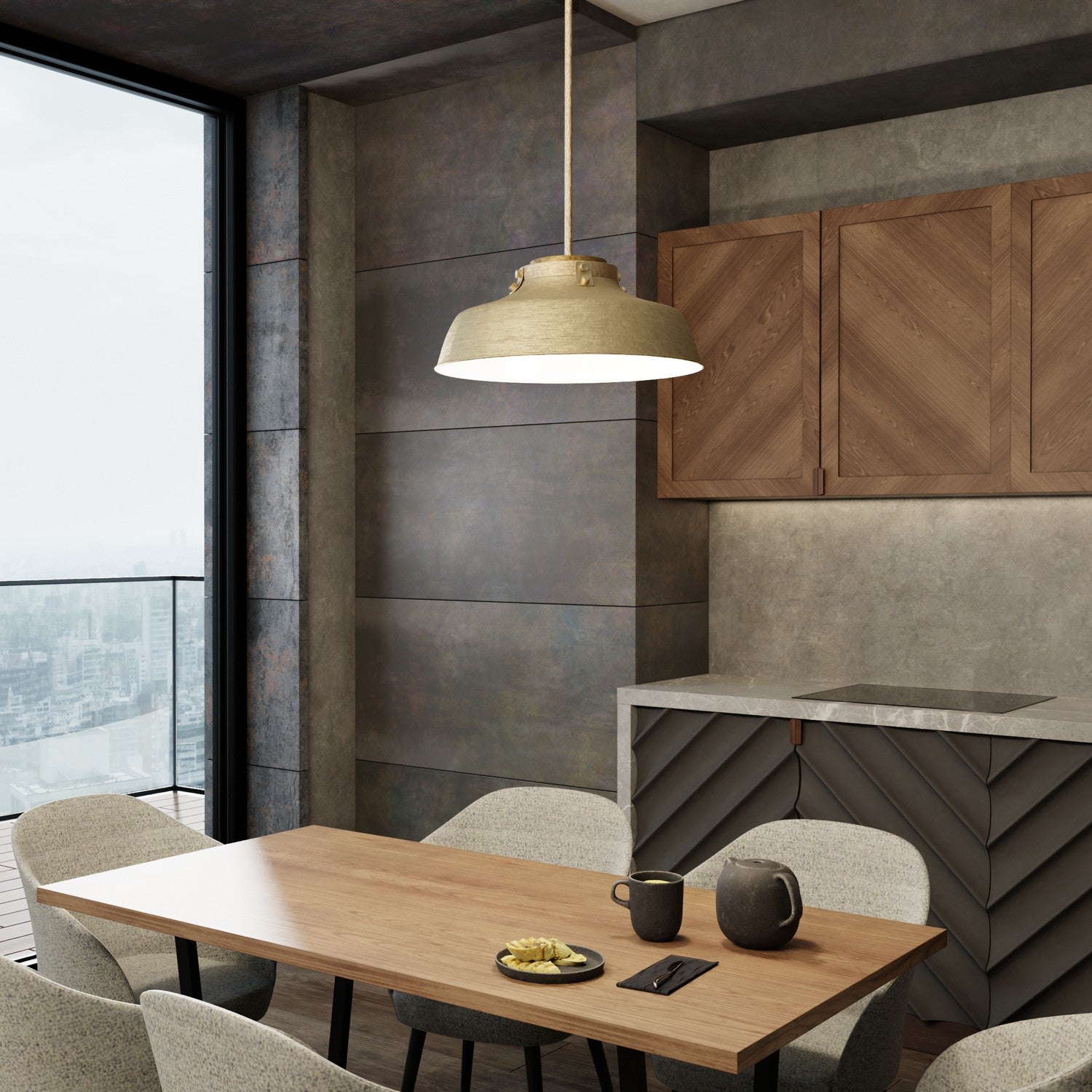 Capital Lighting - 9D328A - One Light Pendant - Oakwood - Aged Brass